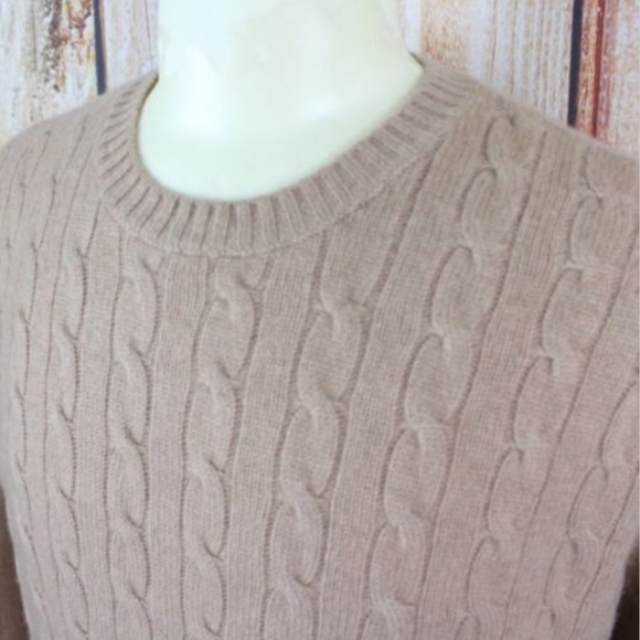 Joseph & Lyman Men's Cashmere Sweater Large Beige - Picture 4 of 7